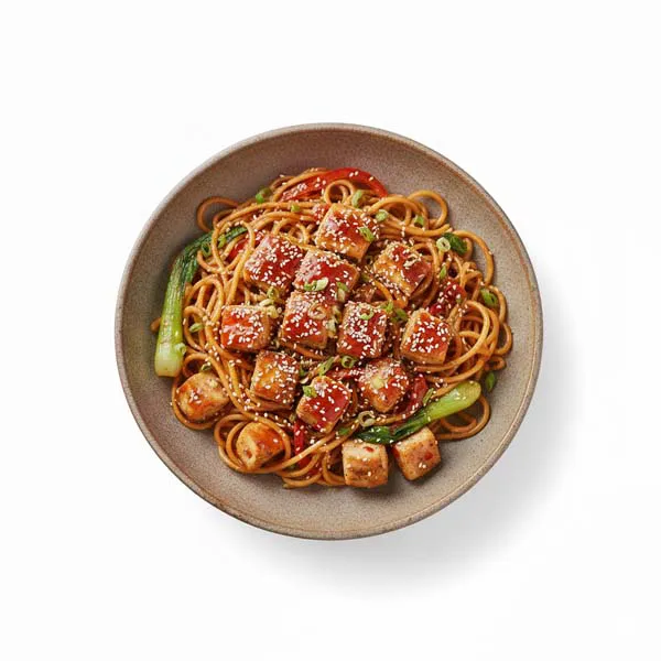 Hoisin-Ginger Chicken With Savory Lo Mein